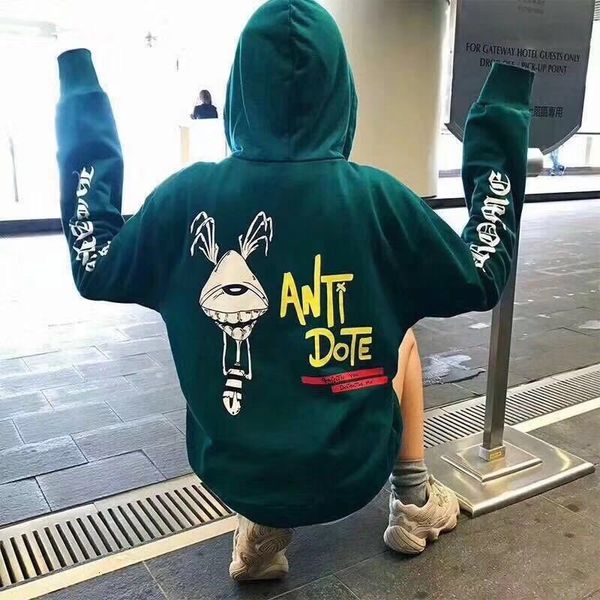ins net red fashion men's and women's cardigan hooded cartoon clothing croxin personality cartoon coat loose, Black
ins net red fashion men's and women's cardigan hooded cartoon clothing croxin personality cartoon coat loose, Black