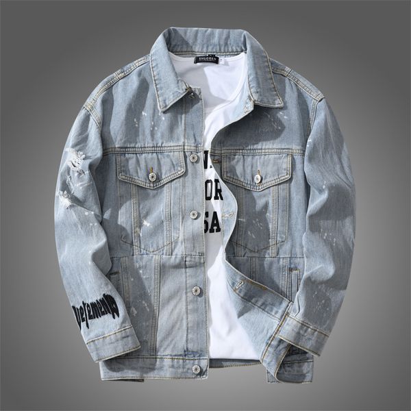 2021 the new man baseball jackets men embroidered jeans letter hole spring fall jacket denim from the casual zmo1, Black;brown
2021 the new man baseball jackets men embroidered jeans letter hole spring fall jacket denim from the casual zmo1, Black;brown