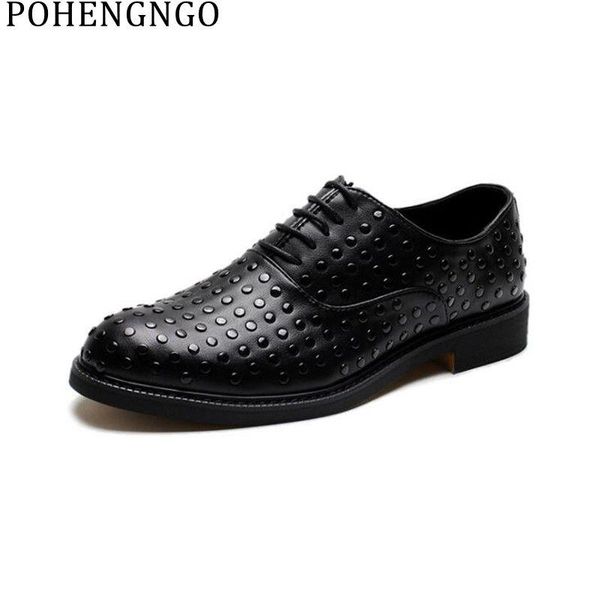 fashion men real leather oxford rivet shoes formal men dress pointed toe shoes designer business party wedding loafers, Black
fashion men real leather oxford rivet shoes formal men dress pointed toe shoes designer business party wedding loafers, Black