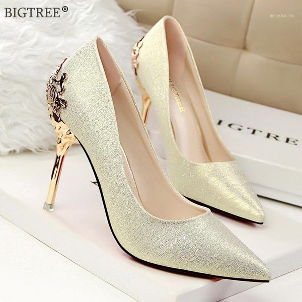 dress shoes bigtree 2021 women high heels metal carved silver golden female fashion wedding party pumps sapato feminino1, Black
dress shoes bigtree 2021 women high heels metal carved silver golden female fashion wedding party pumps sapato feminino1, Black