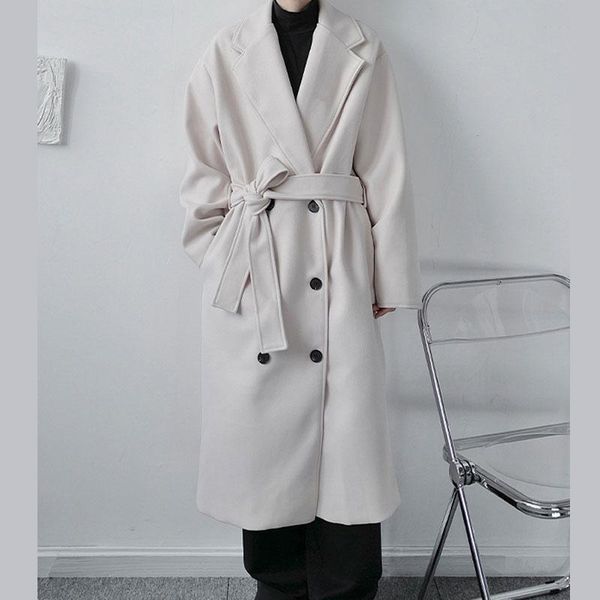 men's wool & blends male streetwear vintage jacket overcoat autumn winter double breasted loose casual woolen long coat trenchcoat oute, Black
men's wool & blends male streetwear vintage jacket overcoat autumn winter double breasted loose casual woolen long coat trenchcoat oute, Black