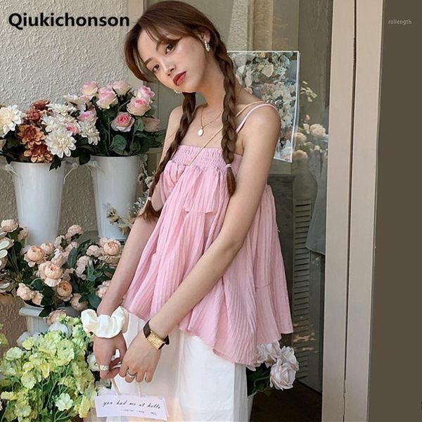 cute sleeveless cami women summer holiday wind ladies fresh babydoll ruffle blouse kawaii ribbed spaghetti strap, White
cute sleeveless cami women summer holiday wind ladies fresh babydoll ruffle blouse kawaii ribbed spaghetti strap, White