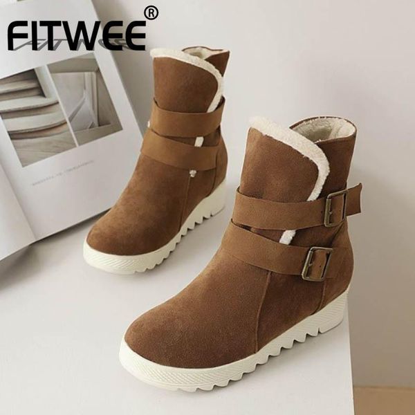 fitwee women mid calf boots plush fur warm women snow boots fashion buckle ladies short footwear size 35-43, Black
fitwee women mid calf boots plush fur warm women snow boots fashion buckle ladies short footwear size 35-43, Black