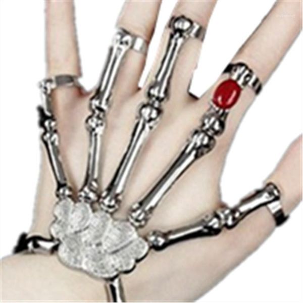 bangle selling creative vintage punk exaggerated skull bone hand fingers rings bracelet party for women halloween gift1, Black
bangle selling creative vintage punk exaggerated skull bone hand fingers rings bracelet party for women halloween gift1, Black
