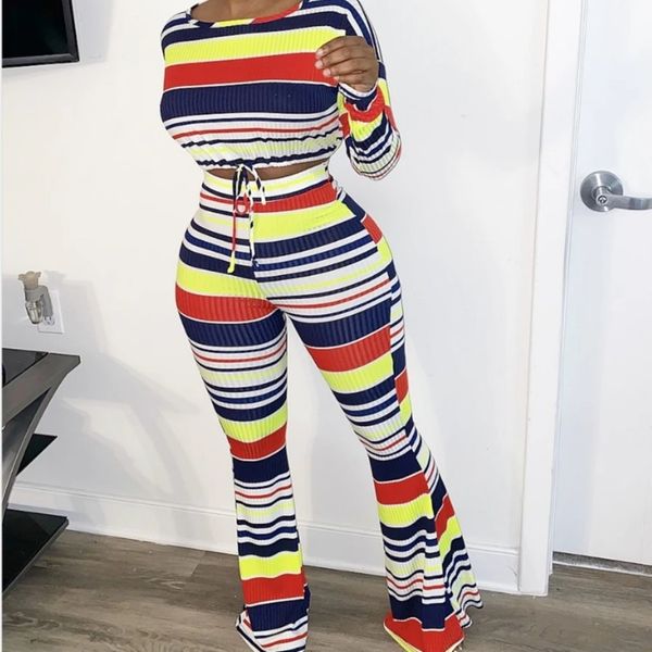 zuovy women's stripe 2020 fashion rainbow stripe wide leg pants two sets new t-shirt 2020 fashion rainbow t-shirt new women's wide, Gray
zuovy women's stripe 2020 fashion rainbow stripe wide leg pants two sets new t-shirt 2020 fashion rainbow t-shirt new women's wide, Gray