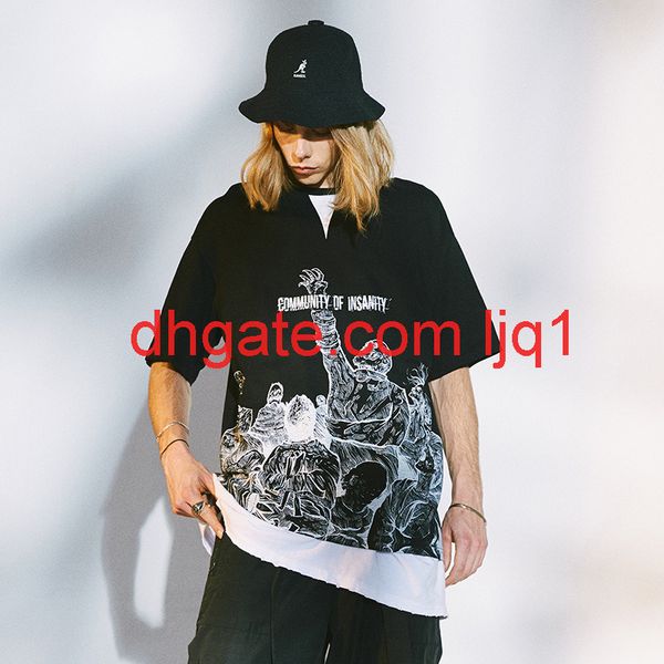 wxwovdy 2020 spring and summer national fashion men's bottom shirt street fashion fog short sleeve oversized t-shirt, Black
wxwovdy 2020 spring and summer national fashion men's bottom shirt street fashion fog short sleeve oversized t-shirt, Black