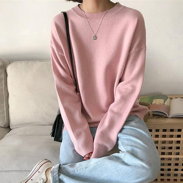 women's sweaters peonfly basic o-neck knitted jumpers for women sweater casual loose long sleeve winter female pullovers streetwear, White;black
women's sweaters peonfly basic o-neck knitted jumpers for women sweater casual loose long sleeve winter female pullovers streetwear, White;black