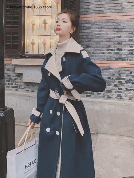 woolen coat women's middle and long style popular over the knee, autumn and winter 2020 new korean loose thickened cotton1, Black
woolen coat women's middle and long style popular over the knee, autumn and winter 2020 new korean loose thickened cotton1, Black