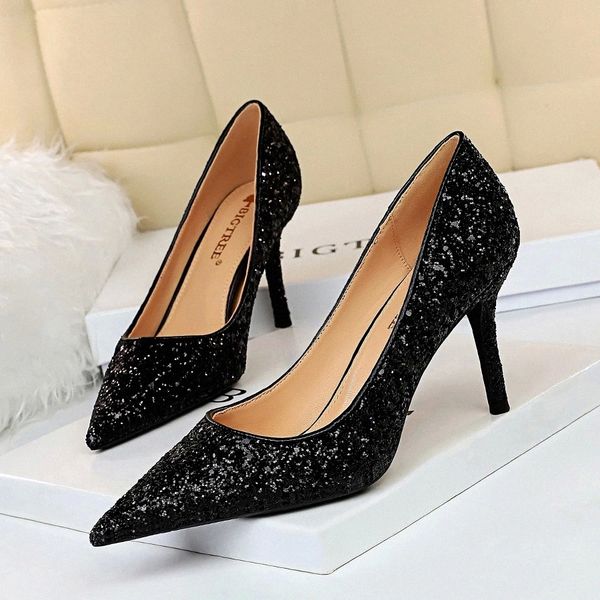 2020 new women pumps wedding shoes women bride high heels shoes pointed toe sequin party plus size #dj7h, Black
2020 new women pumps wedding shoes women bride high heels shoes pointed toe sequin party plus size #dj7h, Black