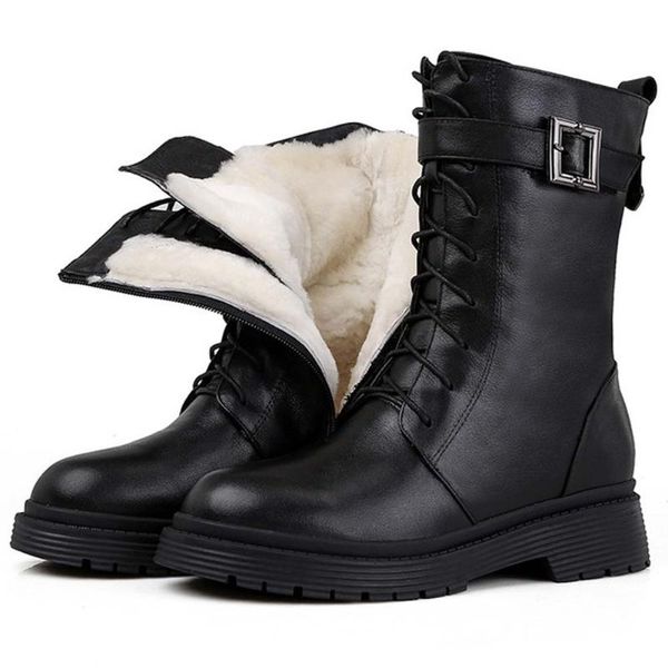 boots ribetrini big size 43 genuine leather skidproof sole outdoor keep warm plush wool snow boot chic winter women, Black
boots ribetrini big size 43 genuine leather skidproof sole outdoor keep warm plush wool snow boot chic winter women, Black
