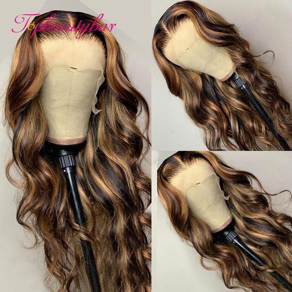 highlight 13x6 lace front human hair wig honey blonde brown pre plucked 180% brazilian remy wavy lace frontal wigs for women, Black;brown
highlight 13x6 lace front human hair wig honey blonde brown pre plucked 180% brazilian remy wavy lace frontal wigs for women, Black;brown