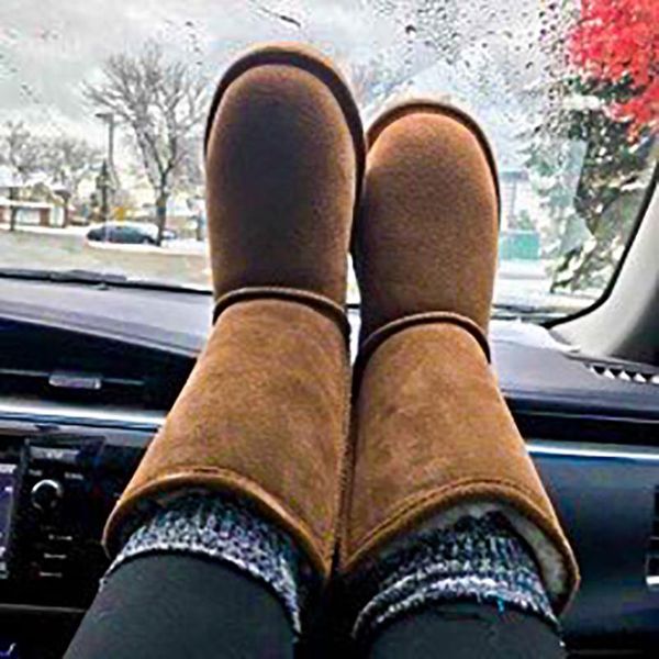 women's snow knee waterproof boots winter ladies warm breathable cowhide leather suede brown booty non-slip cozy shoes, Black
women's snow knee waterproof boots winter ladies warm breathable cowhide leather suede brown booty non-slip cozy shoes, Black