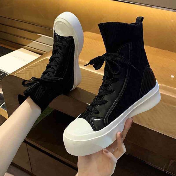 high shoes women 2021 new spring and autumn versatile net red knitted elastic socks korean bow muffin lace, Black
high shoes women 2021 new spring and autumn versatile net red knitted elastic socks korean bow muffin lace, Black