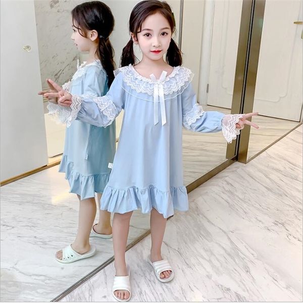sping autumn long sleeve bow lace girls princess night gown girls' cotton blue pink nightgowns pajamas girls dress6 8 10 12 201104, Blue;red
sping autumn long sleeve bow lace girls princess night gown girls' cotton blue pink nightgowns pajamas girls dress6 8 10 12 201104, Blue;red