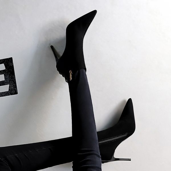 2021 women mid calf white point toe boots high heels fashion pointed toe killer booties women's boots white s173, Black
2021 women mid calf white point toe boots high heels fashion pointed toe killer booties women's boots white s173, Black