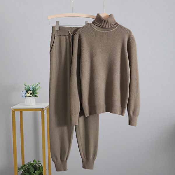 2021 new women sweater suits track costumes 2 piece sets autumn winter thick turtleneck pullover soft female jumper pull femm qxmz, White;black
2021 new women sweater suits track costumes 2 piece sets autumn winter thick turtleneck pullover soft female jumper pull femm qxmz, White;black