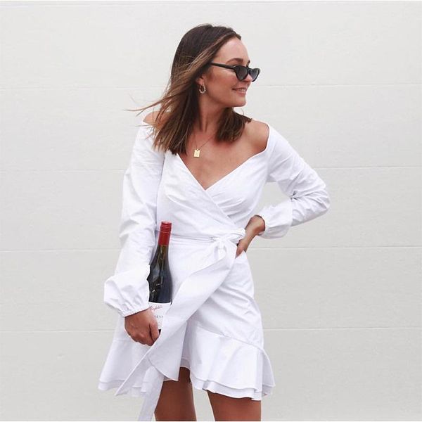 женская весна лето платье 2020 sexy белый тонкий длинные рукава высокой талией платье мода v-образным вырезом ruffles разрез платья для женщ, Black;gray
женская весна лето платье 2020 sexy белый тонкий длинные рукава высокой талией платье мода v-образным вырезом ruffles разрез платья для женщ, Black;gray