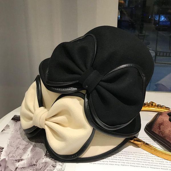 women fishermen hat wool pu brim bowknot grace formal dinner lady bucket cap, Blue;gray
women fishermen hat wool pu brim bowknot grace formal dinner lady bucket cap, Blue;gray