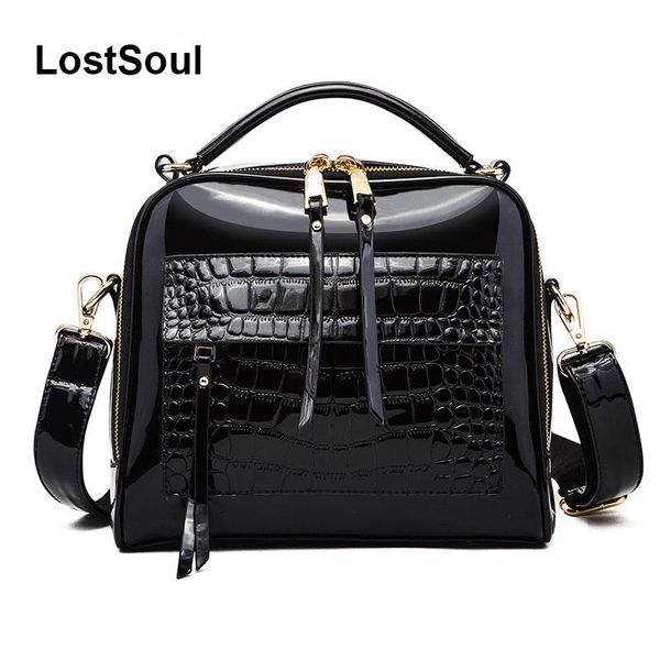 lostsoul luxury women messenger bags designer woman bag crocodile prints bright leather solid flap bag tote bolsa feminina sac
lostsoul luxury women messenger bags designer woman bag crocodile prints bright leather solid flap bag tote bolsa feminina sac
