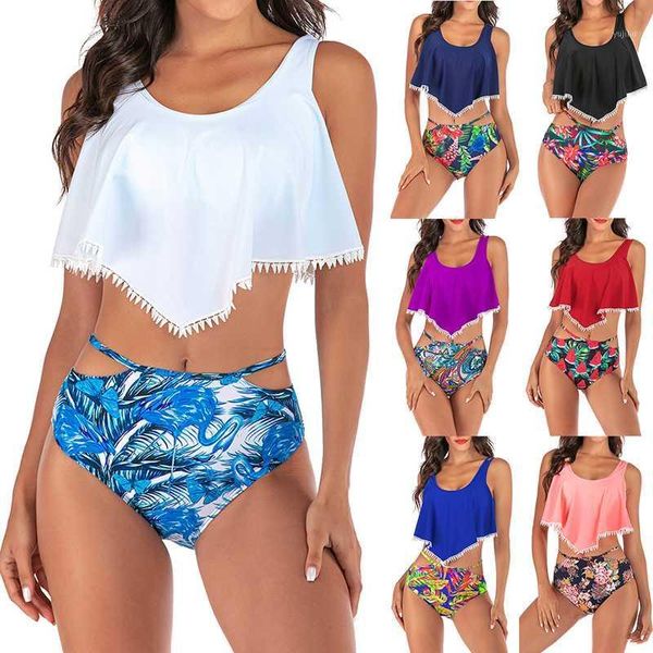 bikinis set swimwear women bikini retro printed high waist swimsuit female ruffle push up biquini mujer tankini beachwear1
bikinis set swimwear women bikini retro printed high waist swimsuit female ruffle push up biquini mujer tankini beachwear1