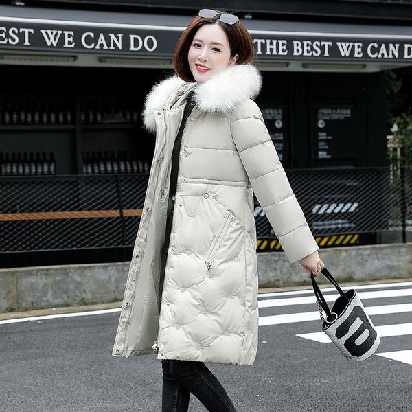 new lady fur collar coat medium long hooded parka casual winter jacket women parka female, Black
new lady fur collar coat medium long hooded parka casual winter jacket women parka female, Black