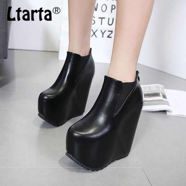 ltarta high heel platform shoes stage high-heeled shoes 16cm wedge hidden heel boots high women boots -555-3, Black
ltarta high heel platform shoes stage high-heeled shoes 16cm wedge hidden heel boots high women boots -555-3, Black