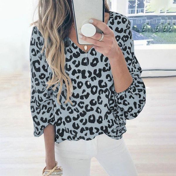 women's shirts autumn long lantern sleeve leopard print blouses v-neck office tunic casual loose blusas plus size 71, White
women's shirts autumn long lantern sleeve leopard print blouses v-neck office tunic casual loose blusas plus size 71, White