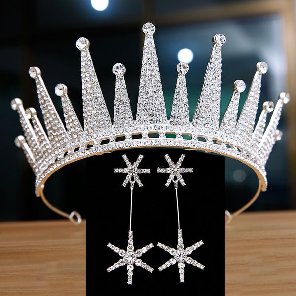 grand bride headdress exquisite rhinestone alloy hair ornament shining luxury queen's crown wedding dress accessories, Silver
grand bride headdress exquisite rhinestone alloy hair ornament shining luxury queen's crown wedding dress accessories, Silver