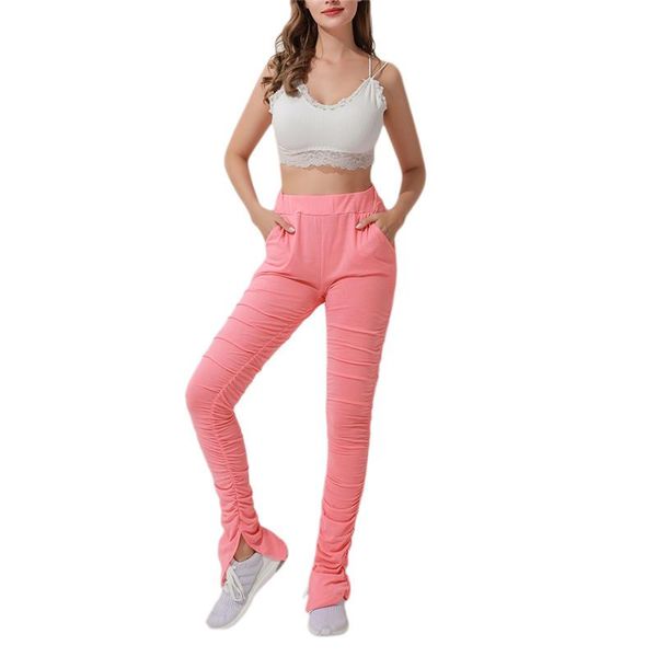 women yoga trousers with pockets yoga pantalones solid color leggings fashion pleated decor casual fitness bodycon long pants, White;red
women yoga trousers with pockets yoga pantalones solid color leggings fashion pleated decor casual fitness bodycon long pants, White;red