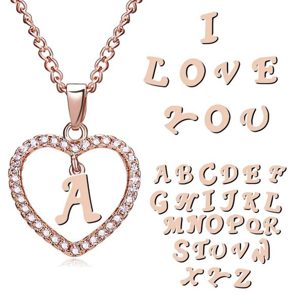 26pcs new fashion simple alphabet paper card necklace 26 letter rhinestone love heart pendant necklace women clavicle, Silver
26pcs new fashion simple alphabet paper card necklace 26 letter rhinestone love heart pendant necklace women clavicle, Silver