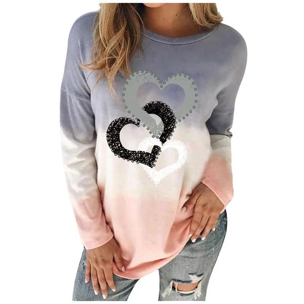 women's blouses & shirts women o-neck sweatshirts loose hearts long sleeves blouse gradient sweatshirt ladies casual pullover hoodies, White
women's blouses & shirts women o-neck sweatshirts loose hearts long sleeves blouse gradient sweatshirt ladies casual pullover hoodies, White