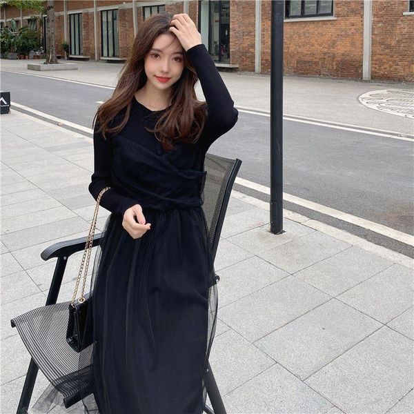 coigarsam french style patchwork women dress knitting mesh dresses black light green apricot 5273, Black;gray
coigarsam french style patchwork women dress knitting mesh dresses black light green apricot 5273, Black;gray