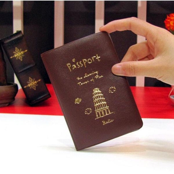 Passport Cover Women Men Pu Leather Cover On The Passport Id Credit Card Holderbrand Travel Passport Holder H Wmtczl