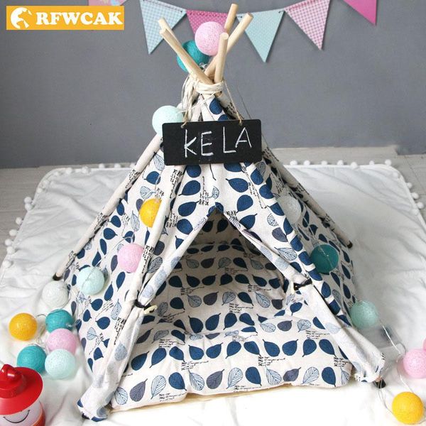 rfwcak pet tent cat bed dog house portable washable pet teepee with mat cat home kitty bed katten mand kat kennel supplies
rfwcak pet tent cat bed dog house portable washable pet teepee with mat cat home kitty bed katten mand kat kennel supplies