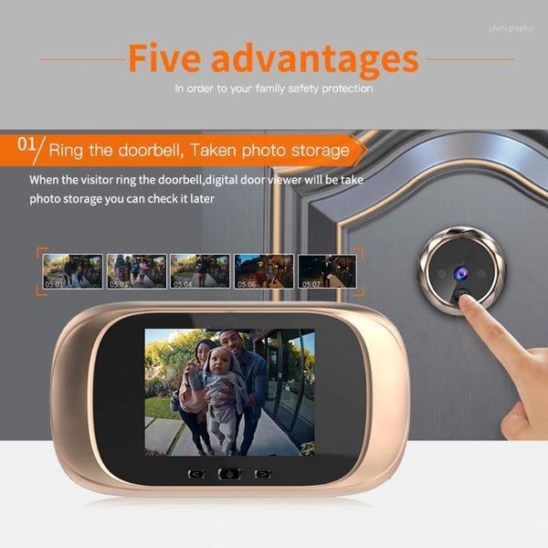 dd1 2.8 inch tft lcd screen digital doorbell 0.3mp ir night vision electronic door peephole camera viewer door bell wide angle1
dd1 2.8 inch tft lcd screen digital doorbell 0.3mp ir night vision electronic door peephole camera viewer door bell wide angle1