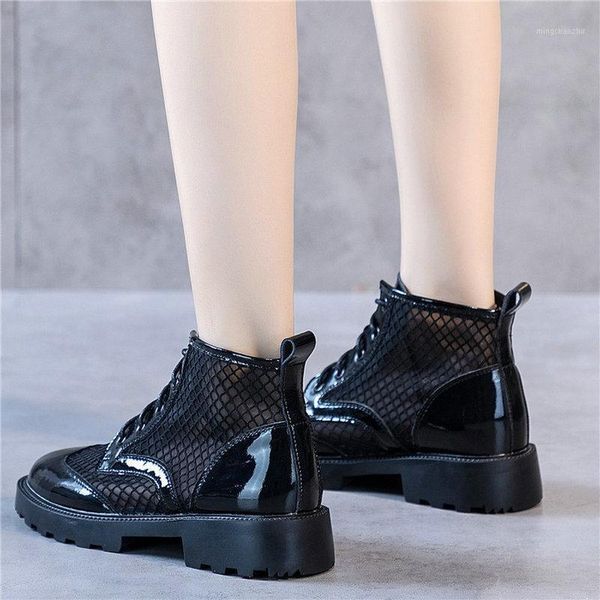 boots plus size cool women summer genuine leather mesh breathable patent hollow short cs-121, Black
boots plus size cool women summer genuine leather mesh breathable patent hollow short cs-121, Black