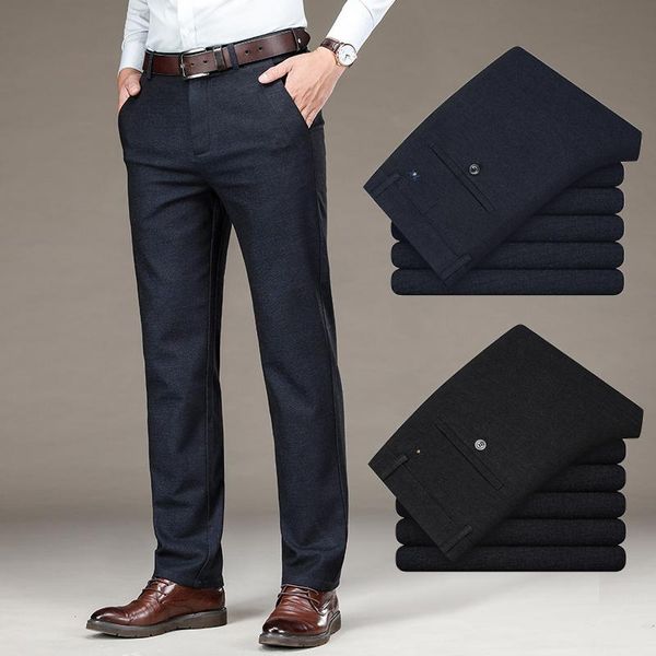 2020 new men's business straight loose suit pants classic style fashion casual blue black stretch office trousers brand clothes
2020 new men's business straight loose suit pants classic style fashion casual blue black stretch office trousers brand clothes