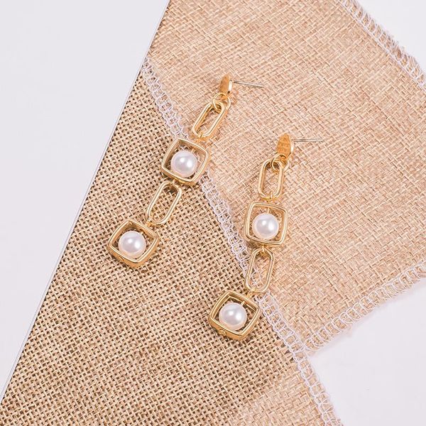 dangle & chandelier simple korean pearl metal earrings for women statement geometric long gold drop 2021 trend fashion jewelry, Silver
dangle & chandelier simple korean pearl metal earrings for women statement geometric long gold drop 2021 trend fashion jewelry, Silver