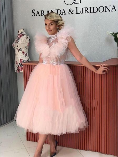 setwell high neck a-line evening dresses sleeveless lace appliques see through tea length pleated prom party gowns, Black;red
setwell high neck a-line evening dresses sleeveless lace appliques see through tea length pleated prom party gowns, Black;red