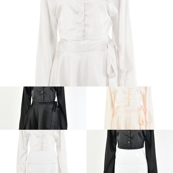 ins 2020 summer short skirt new women's high waist lace-up short skirt long sleeve cardigan shirt two-piece set r9rha, Gray
ins 2020 summer short skirt new women's high waist lace-up short skirt long sleeve cardigan shirt two-piece set r9rha, Gray