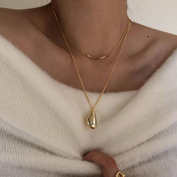 peri'sbox 2pcs/set waterdrop irregular necklaces wave shape gold necklaces for women minimalist abstract necklace everyday 2020, Silver
peri'sbox 2pcs/set waterdrop irregular necklaces wave shape gold necklaces for women minimalist abstract necklace everyday 2020, Silver