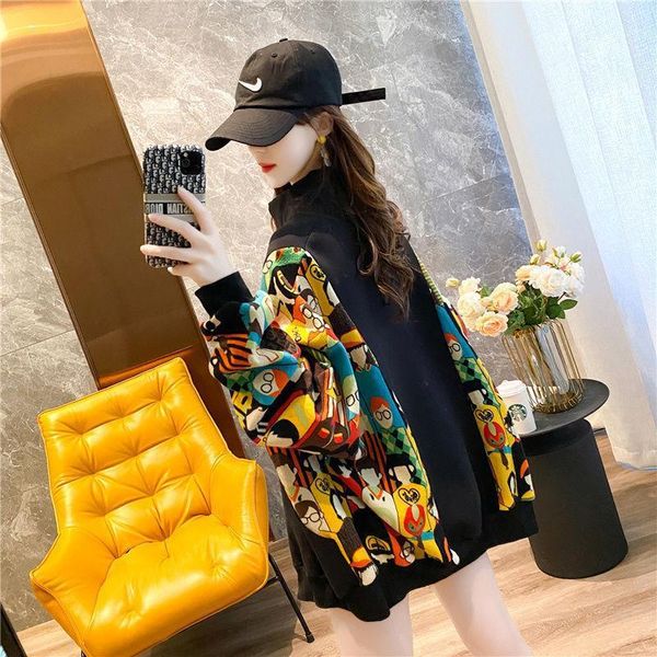 western style jacket female tide ins winter korean version plus velvet thick loose sweater mid-length design cardigan, Black;brown
western style jacket female tide ins winter korean version plus velvet thick loose sweater mid-length design cardigan, Black;brown
