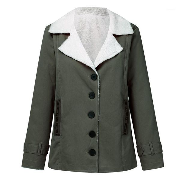 women jacket womens winter jacket women plus size winter warm composite plushbutton lapels outwearcoat #40%1, Black;brown
women jacket womens winter jacket women plus size winter warm composite plushbutton lapels outwearcoat #40%1, Black;brown