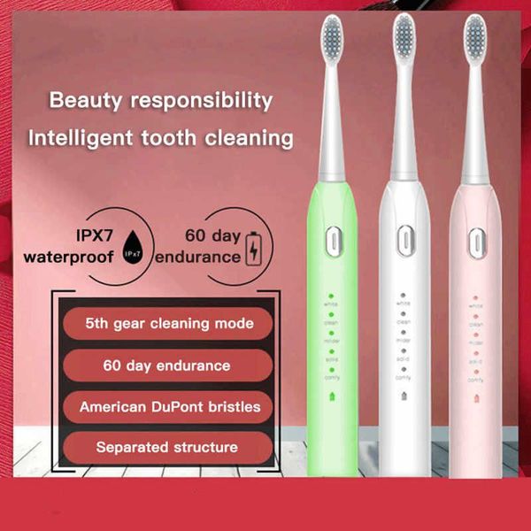 smart electric toothbrush powerful ultrasonic sonic usb charge rechargeable tooth brushes washable electronic brush
smart electric toothbrush powerful ultrasonic sonic usb charge rechargeable tooth brushes washable electronic brush