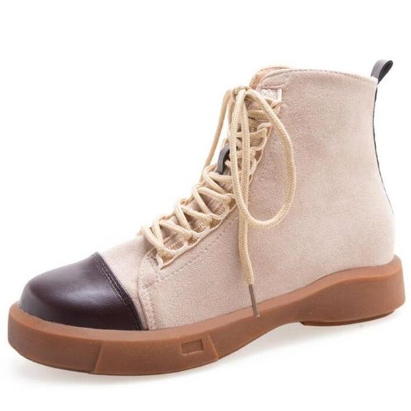 boots style riding women's color matching lace up all-match snow short tube flat bottom lace-up shoes, Black
boots style riding women's color matching lace up all-match snow short tube flat bottom lace-up shoes, Black