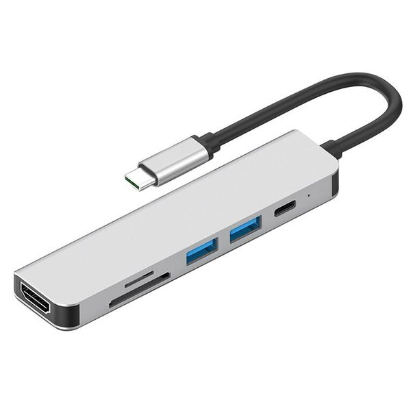6-in-1 docking station, type-c to usb3.0x2+sd+tf+hdmi+pd interface converter adapter, support type-c channel computer
6-in-1 docking station, type-c to usb3.0x2+sd+tf+hdmi+pd interface converter adapter, support type-c channel computer