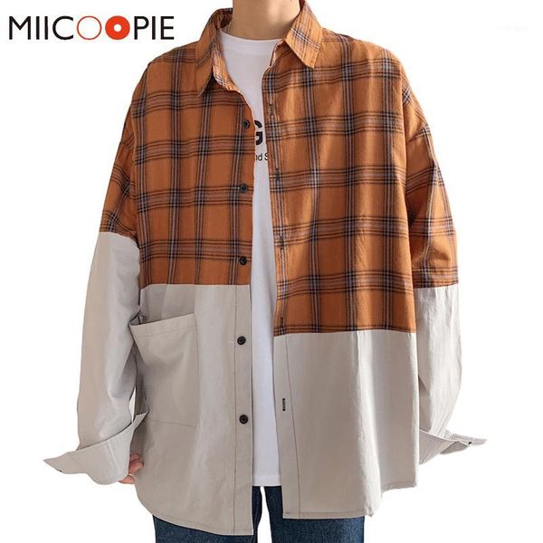 summer autumn plaid print patchwork mens casual shirt fashion harajuku style long sleeved oversize shirts for men streetwear 5xl1, White;black
summer autumn plaid print patchwork mens casual shirt fashion harajuku style long sleeved oversize shirts for men streetwear 5xl1, White;black