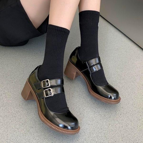 2021 sweet female fashion new spring genuine leather heels meatl mary janes 14ua, Black
2021 sweet female fashion new spring genuine leather heels meatl mary janes 14ua, Black