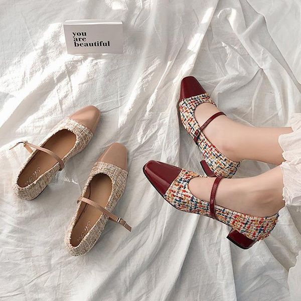 pig toe patchwork knitted&japanned leather pumps women shoes square med high heels mary janes buckle pumps single shoes ladies, Black
pig toe patchwork knitted&japanned leather pumps women shoes square med high heels mary janes buckle pumps single shoes ladies, Black