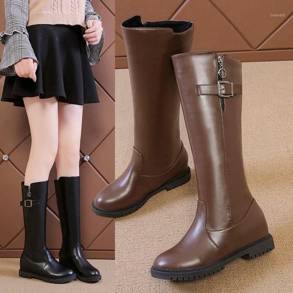 boots aq577 shoes woman fashion women zapatos de mujer autumn winter pu round toe belt buckle knee high booties1, Black
boots aq577 shoes woman fashion women zapatos de mujer autumn winter pu round toe belt buckle knee high booties1, Black